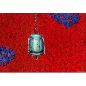 G. N. Qazi, Spiritual Connection-1, 24 x 36 inch, Acrylic On Canvas, AC-GNQ-103